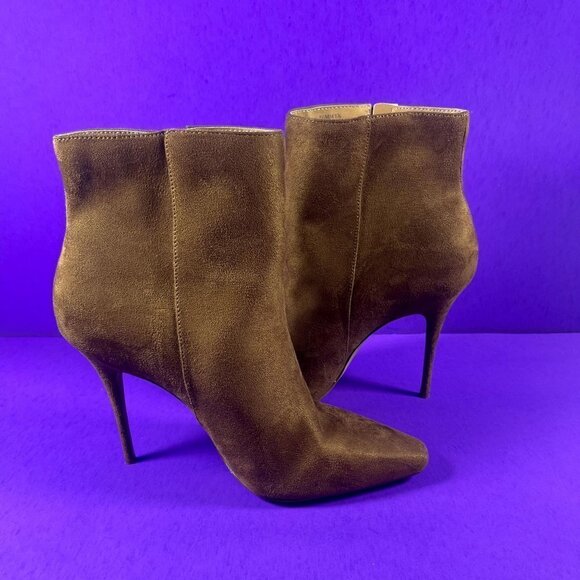 Jessica Simpson Women's Brown Chelsia Microsuede Ankle Boots Shoe Size 10-NEW - Picture 6 of 10